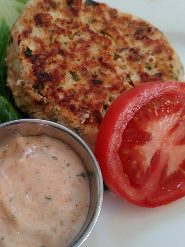 Lemony Salmon Burgers