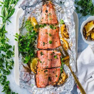 Grilled Salmon in Foil