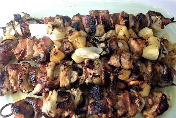 Chicken and Bacon Shish Kabobs