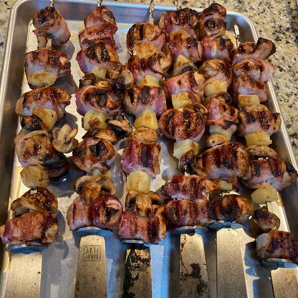 Chicken and Bacon Shish Kabobs